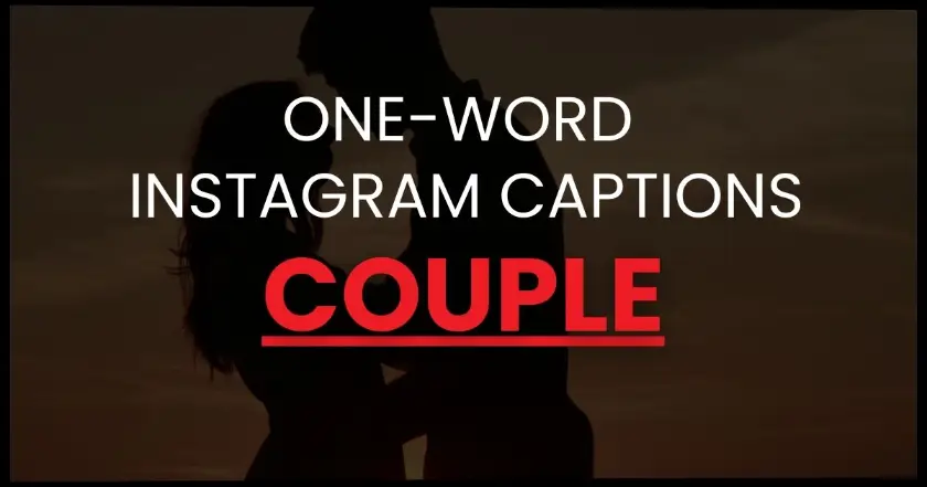 One Word Instagram Captions for Couple